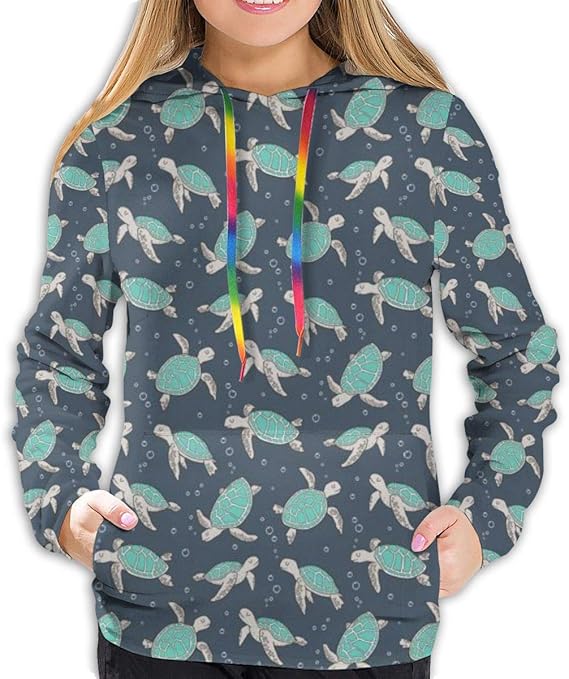 Amazon Co Jp ウミガメの緑 パーカー レディース トレーナーパーカー おしゃれ フーディ 長袖 フード付き ポケット付き カジュアル プルオーバー パーカー 服 ファッション小物