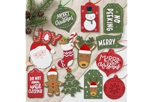 ZICOTO Beautiful Christmas Gift Tags - 60 Quality Paper Labels with Rope for Personalizing Your Holiday Presents - Spread Joy and Cheer with These Festive Christmas Name Tags