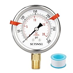 SCTSNSR 0 to 300 Psi Pressure Gauge, Glycerin