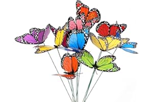 KINGLAKE Butterfly Garden Stakes Yard Planter Colorful Butterfly Garden Ornaments Decorations for Garden Patio Party Decorations 27 Pcs Set