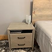 Amazon Com South Shore Gravity 2 Drawer Nightstand Gray Maple Furniture Decor