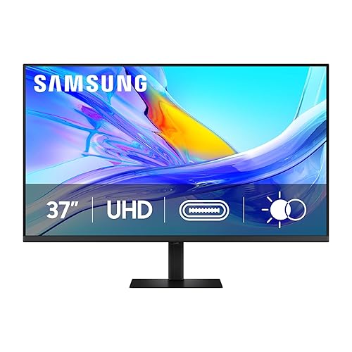 Samsung 37-inch ViewFinity S8 (S80UD) 4K UHD HDR10 High Resolution Monitor, USB-C, Height Adjustable Ergonomic Stand, Built-in KVM Switch, Advanced Eye Care, LS37D800UANXZA, 2025