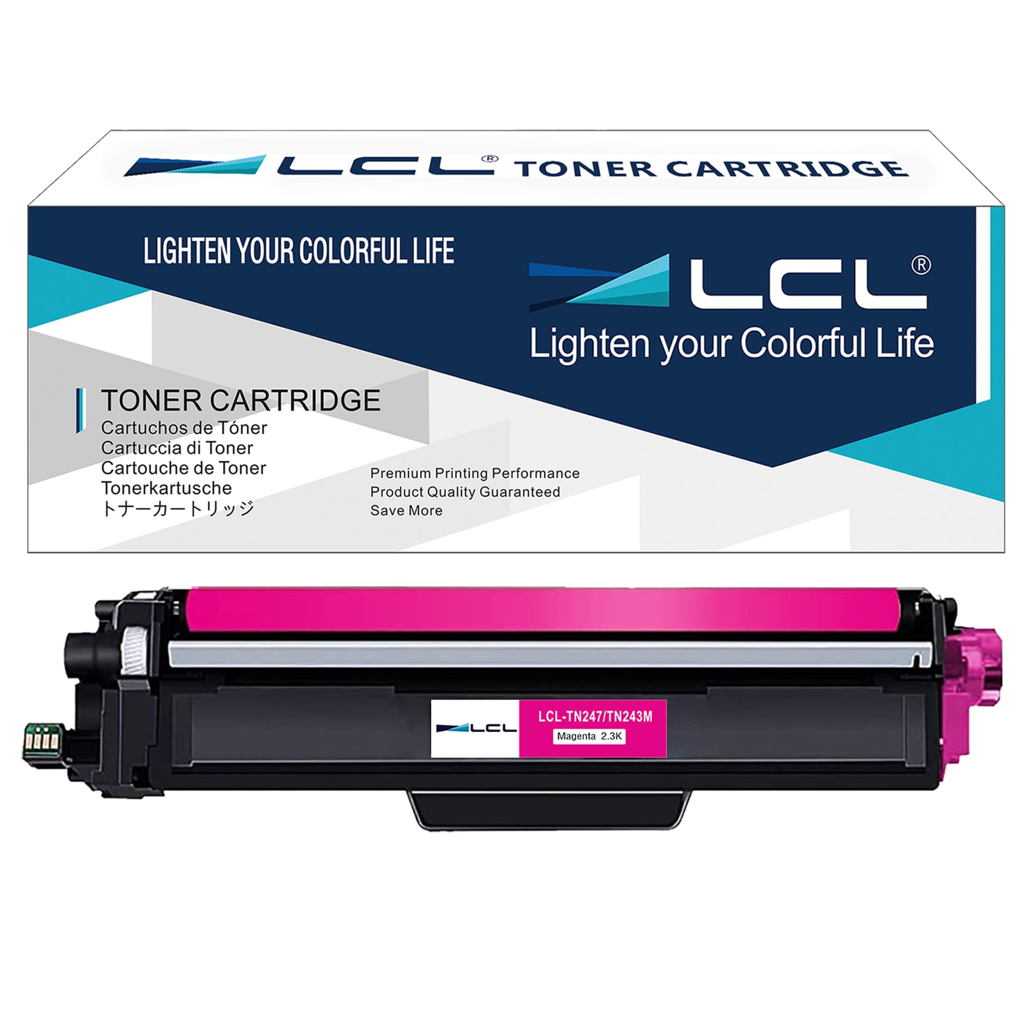 LCL Toner Cartridge TN243 TN247 TN-247 TN247M TN-247M 2300Pages (1 Magenta) Replacement for Brother HL-L3210CW HL-L3230CDW HL-L3270CDW MFC-L3710CDW MFC-L3730CDW MFC-L3750CDW MFC-L3770CDW DCP-L3510CDW