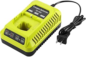 Energup 18Volt P117 Charger for Ryobi 18V One+ Battery, Dual Chemistry Li-ion NiCad NiMh Battery Charger for P100 P102 P108 P