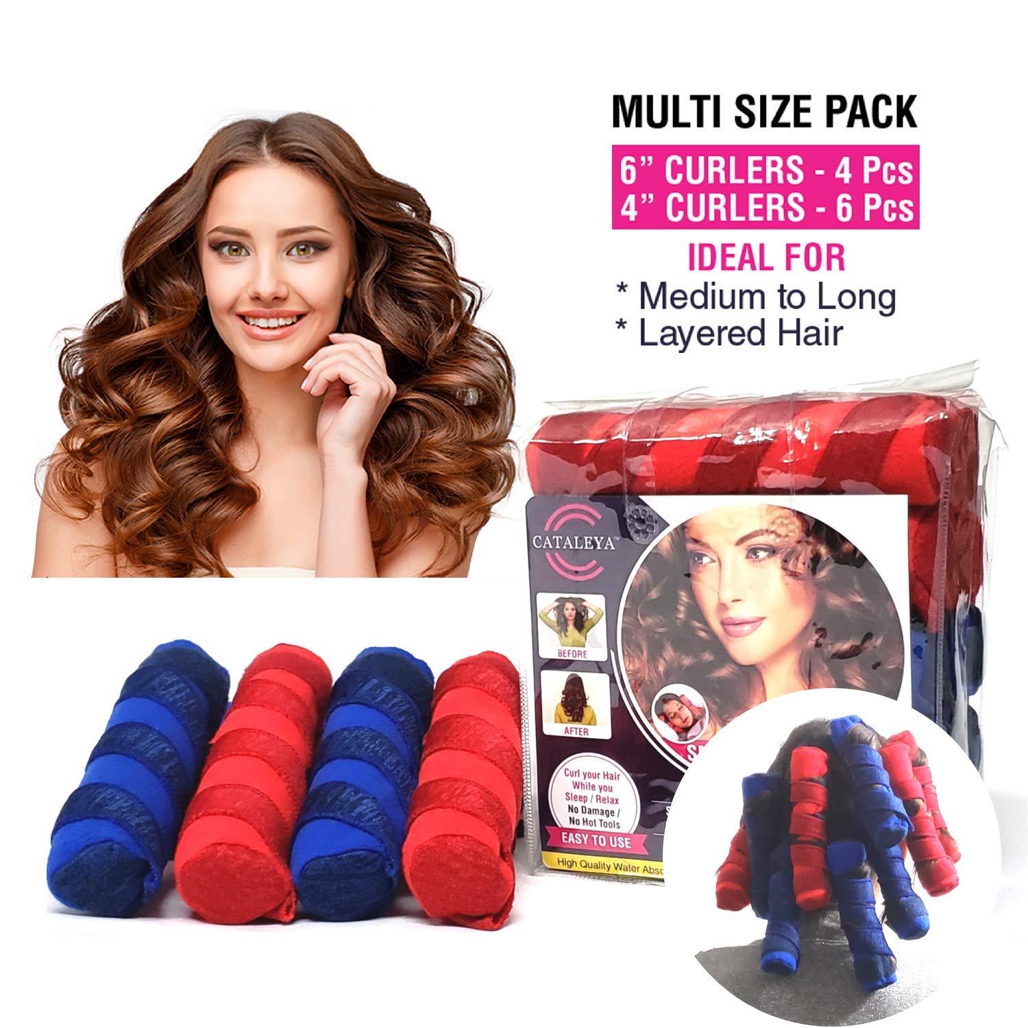 Buy Cataleya Smart Curlers Multipack Foam Curler Combo Of Large
