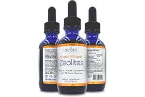 DIROBI Mimi's Miracle Zeolites: Heavy Metal Detox Zeolite Supplement Drops with 70 Trace Minerals for Adults & Kids - Supports Cell Restoration, Immune & Digestive Tract Health (2 oz Bottle, 30 Day Supply)