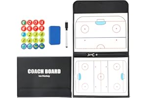 RoseFlower Ice Hockey Coaching Board, Magnetic Tactics Coaches Board with Pen, Erasable Strategy Board Coach Equipment Tool Accesories for Training and Teaching