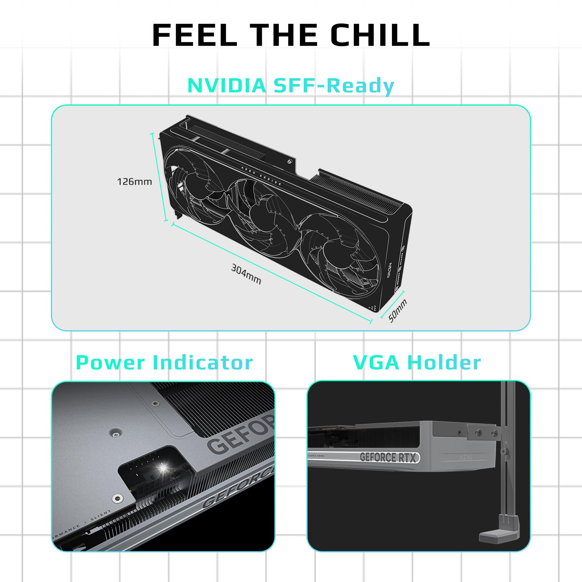 GIGABYTE GeForce RTX 5080 AERO OC SFF 16G Graphics Card, WINDFORCE Cooling System, 16GB 256-bit GDDR7, GV-N5080AERO OC-16GD Video Card