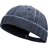 Initlove Docker Hat for Men Vintage Brimless Sailor Hat Beanie Cap