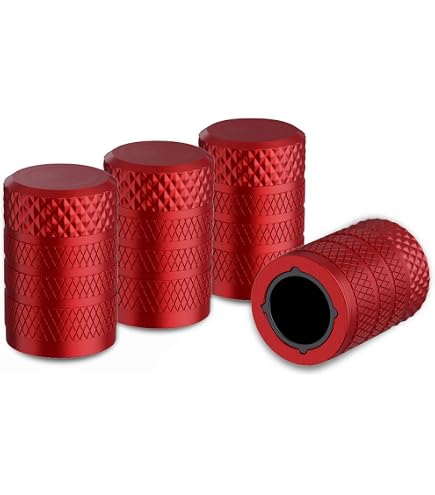 Circuit Performance VC4 Series Red Aluminum Valve Stem Caps (Set Of 4