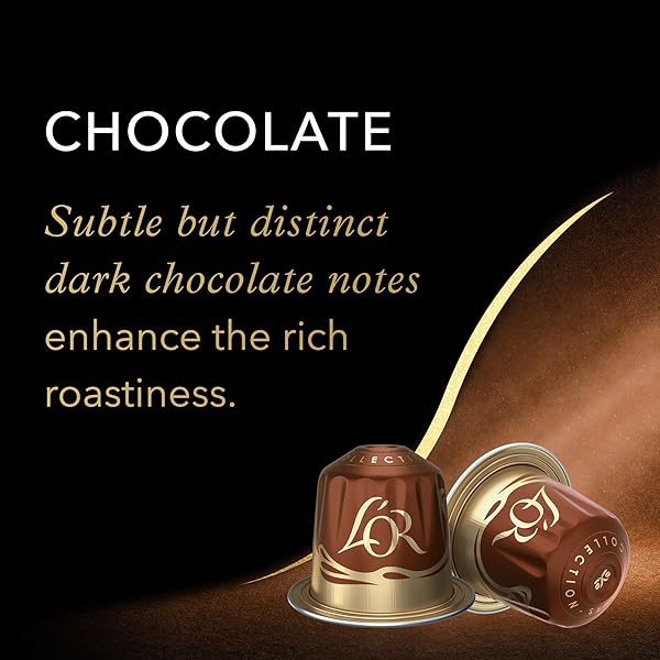 L’OR ESPRESSO CAPSULES, 10 COUNT CHOCOLATE, SINGLE-SERVE ALUMINUM COFFEE CAPSULES COMPATIBLE WITH THE L’OR BARISTA SYSTEM & *NESPRESSO ORIGINAL MACHINES, 10 COUNT (PACK OF 10)