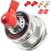 KACOLA High Current Battery Disconnect Switch 300A, 12-24V Master Battery Power Cut Isolator Kill Switch with Face Plate for Car, Vehicle, RV and Marine Boat, Prevent Battery Drain
