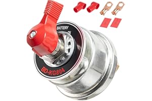 KACOLA High Current Battery Disconnect Switch 300A, 12-24V Master Battery Power Cut Isolator Kill Switch with Face Plate for Car, Vehicle, RV and Marine Boat, Prevent Battery Drain