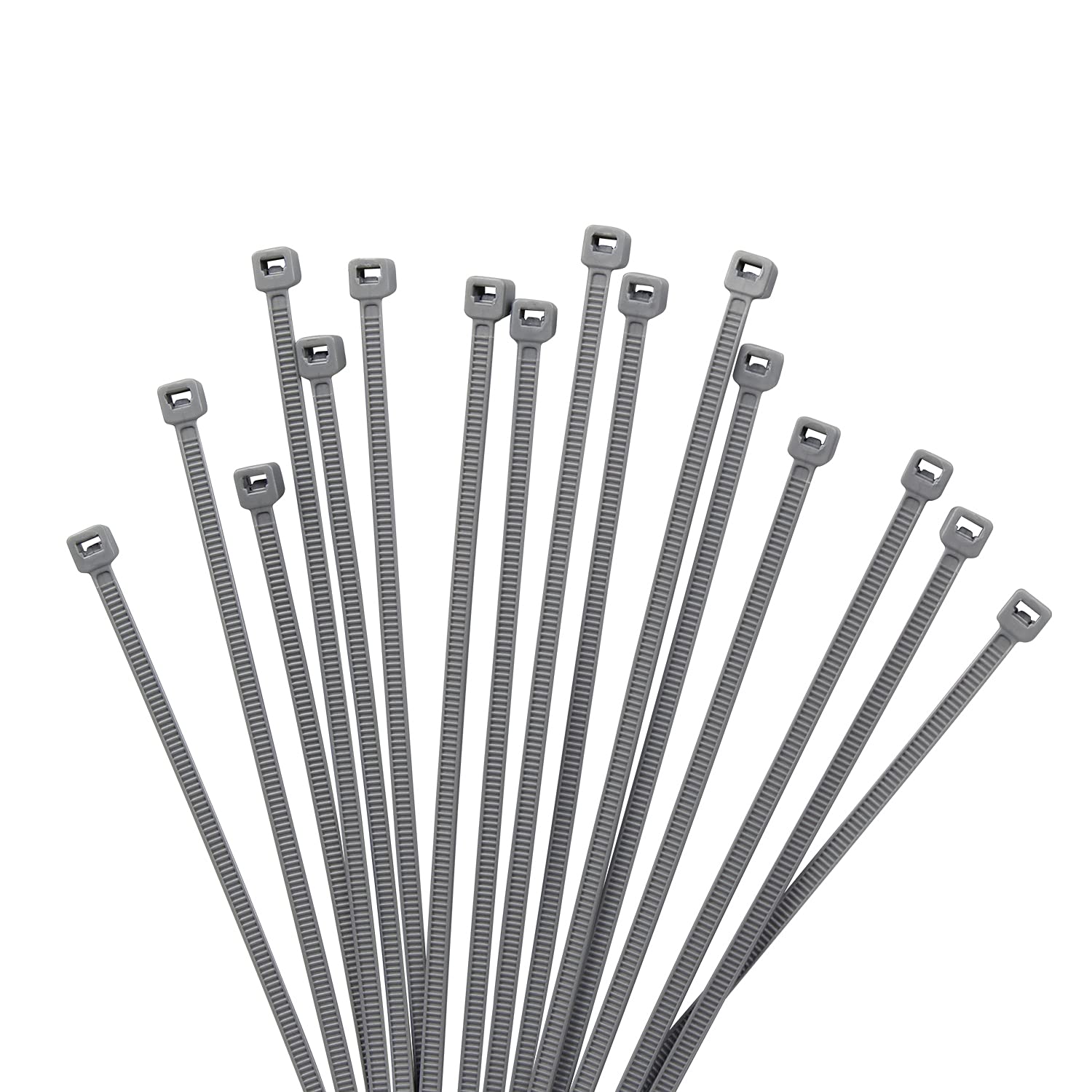 XINGO 1000 PCS Cable Zip Ties, 18lb Strength, Small Tie Wraps Self-Locking Nylon Zip Ties for Indoor and Outdoor Use (200mm x 2.5mm, Silver) — image 1
