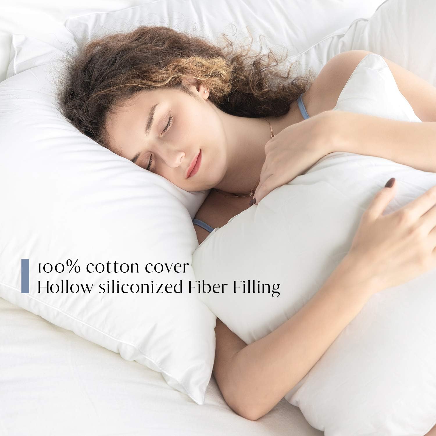 Ashler Throw Pillow Inserts Pack of 2, 100% Pure Cotton Cover Stuffer 18 x 18 Inches Soft Supportive Square Form Hypoallergenic Pillow Insert: Home & Kitchen