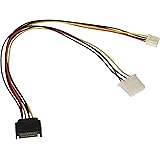 Monoprice 12-Inch SATA 15-Pin Male to 4-Pin Power Cable (107642)