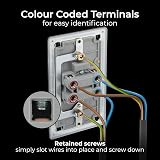British General BG 45A Cooker Switch LED Indicator Screwless Flatplate Matt view 5