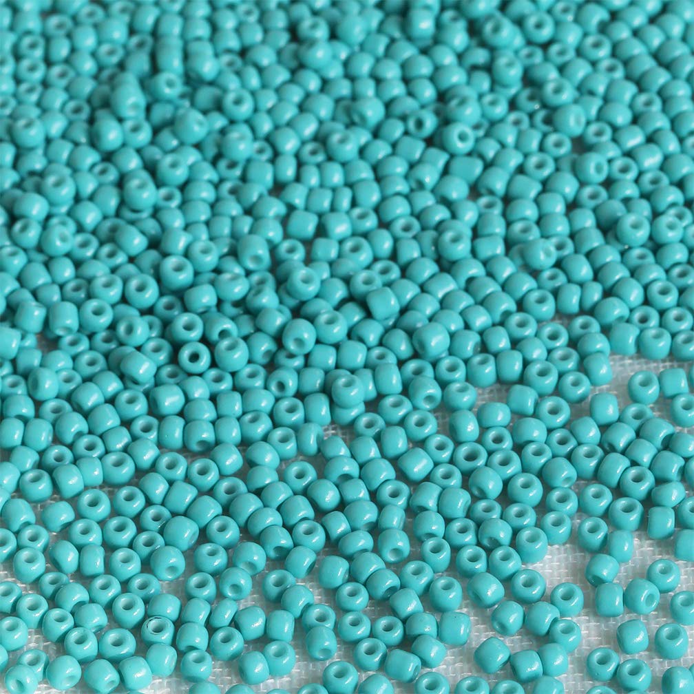 Tibaoffy Size 8/0 Crafts Glass Seed Beads 3mm Pine Green Beads for Jewelry Making (Total About 100gm About 3600pcs)
