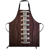 oFloral American Football Apron Unisex Adjustable Bib Apron Cooking Kitchen Chef Women Men Aprons for Home Kitchen, Restaurant,Coffee House,Shop,Garden