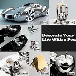 LET'S RESIN 6Pcs Mirror Chrome Markers,3 Sizes