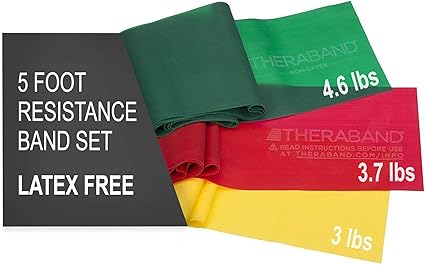 Theraband Resistance Bands Set Professional Non Latex Elastic Band For Upper Amp Lower Body