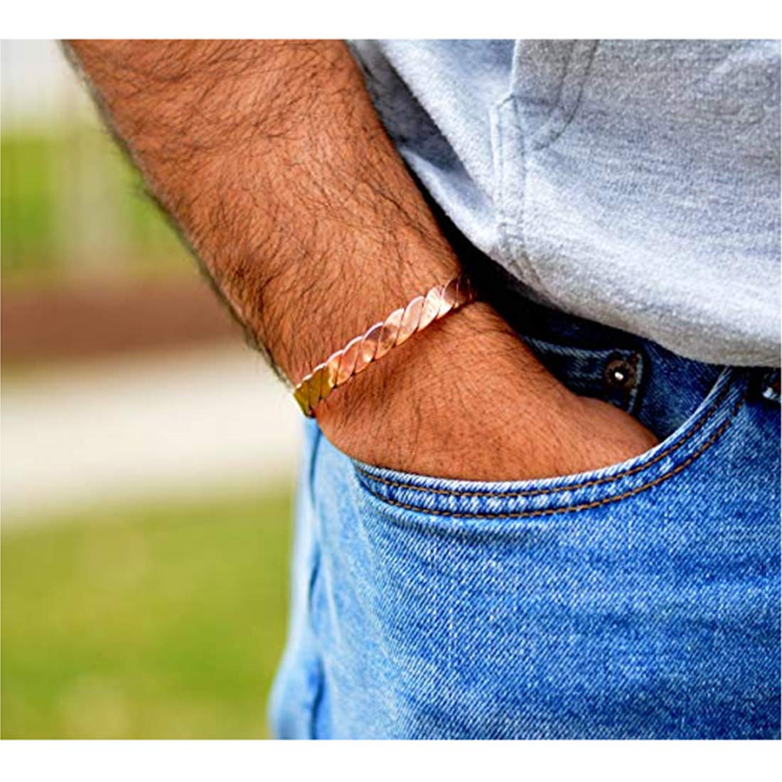 Copper Bracelets for Men and Women-Magnetic Bracelet for Arthritis-6 Powerful Magnets - Effective & Natural Relief of Joint Pain and Carpal Tunnel