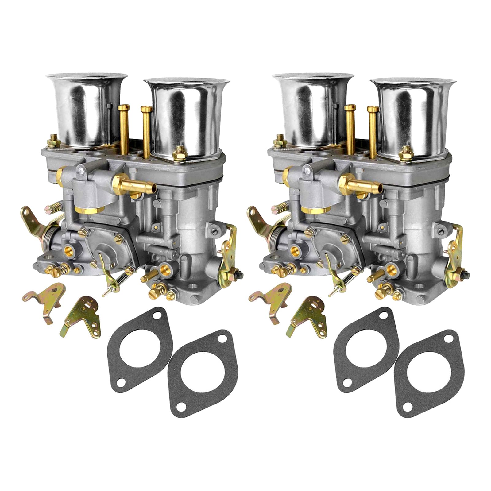 Photo 1 of Flynsu 2 Barrel Carburetor 40 IDF Replacement for Weber Solex Dellorto VW Bug Beetle 40mm Carb with Air Horn (2pcs)