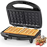 OSTBA Waffle Maker, 2 Slice Non-Stick Waffle Iron, Belgian Waffle Machine with Indicator Lights, PFOA Free, Perfect for Break