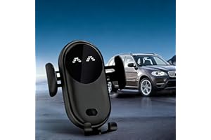 Car Wireless Charger with Air Vent - USB-Powered Phone Holder, Compact Design for Safe Car Interiors, Compatible with iPhone 