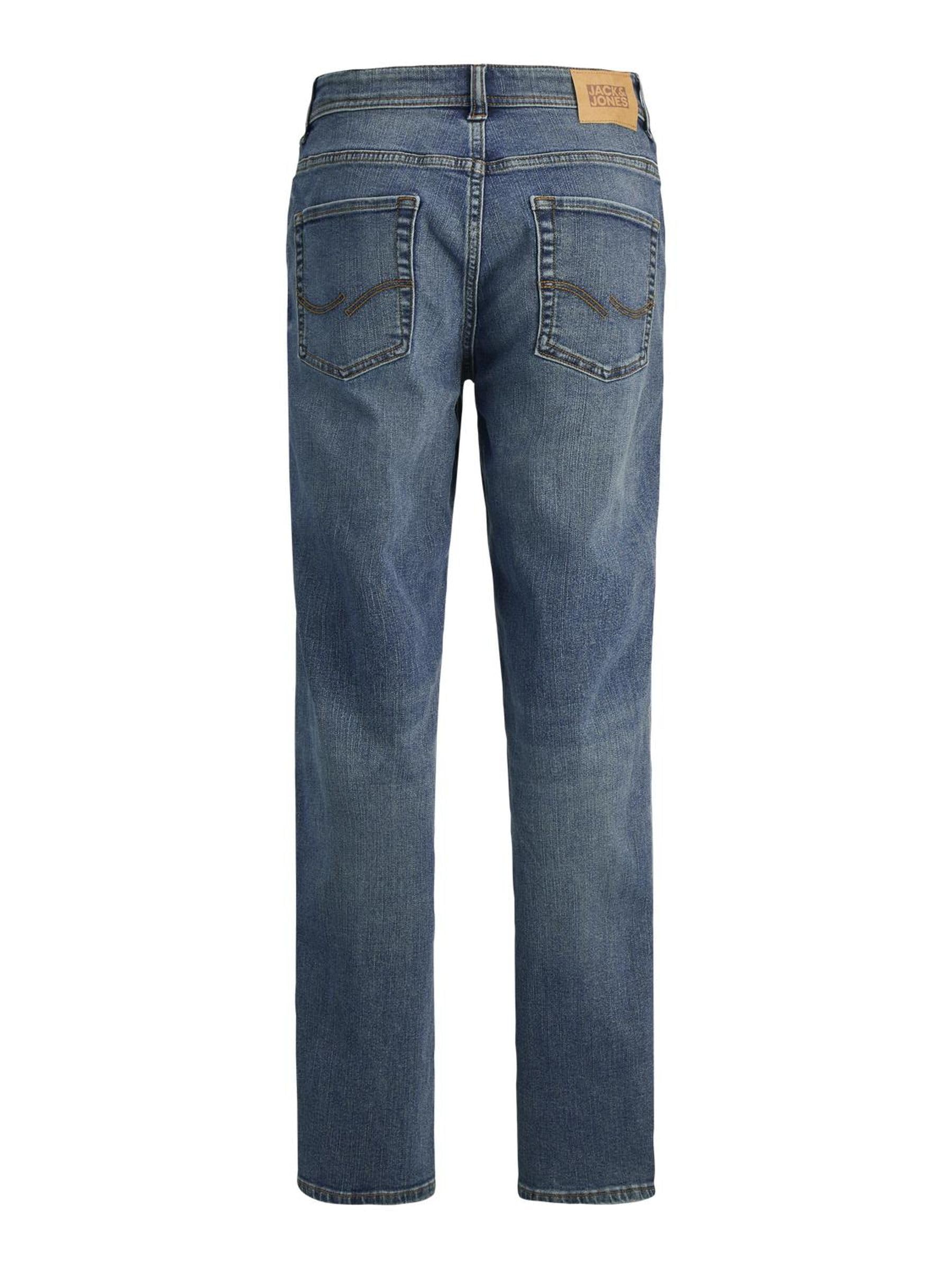 JACK & JONES Jeans Regular Fit Denim Stone Washed Mid Waist mit Heller Naht JJICLARK JJORIGINAL, Farben:Blau,Größe Jeans:W33 L34,Z - Länge L30/32/34/36/38:L34 4