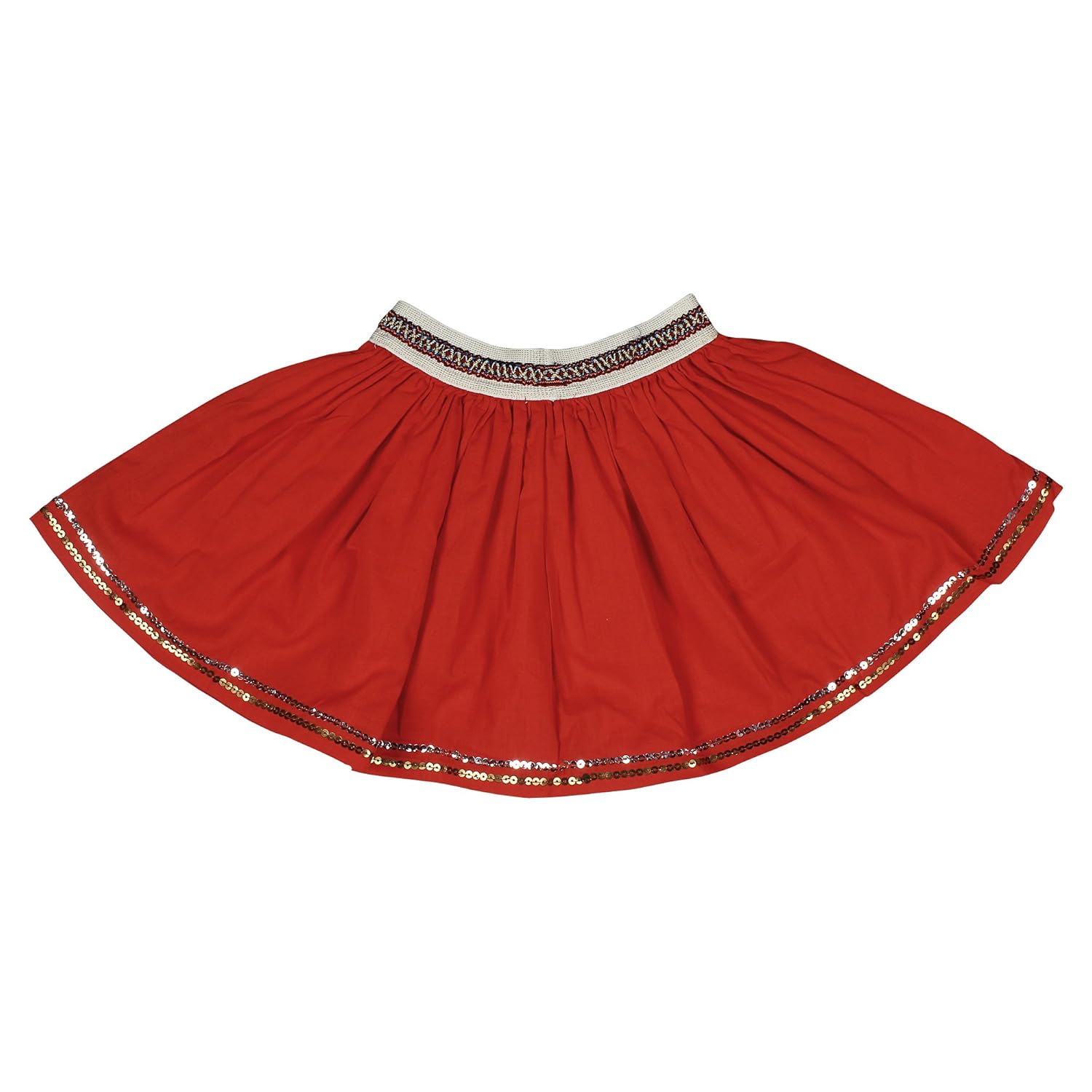 Buy ShopperTree Red Solid Skirt for girls at Amazon.in