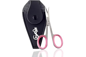 STEMEDIC INSTRUMENTS Nail Scissors Curved Eyebrow Scissors for Nail, Cuticle, Eyelashes, Nose Hair, Mustache and Beard - Manicure and Pedicure Small Scissors for Men and Women
