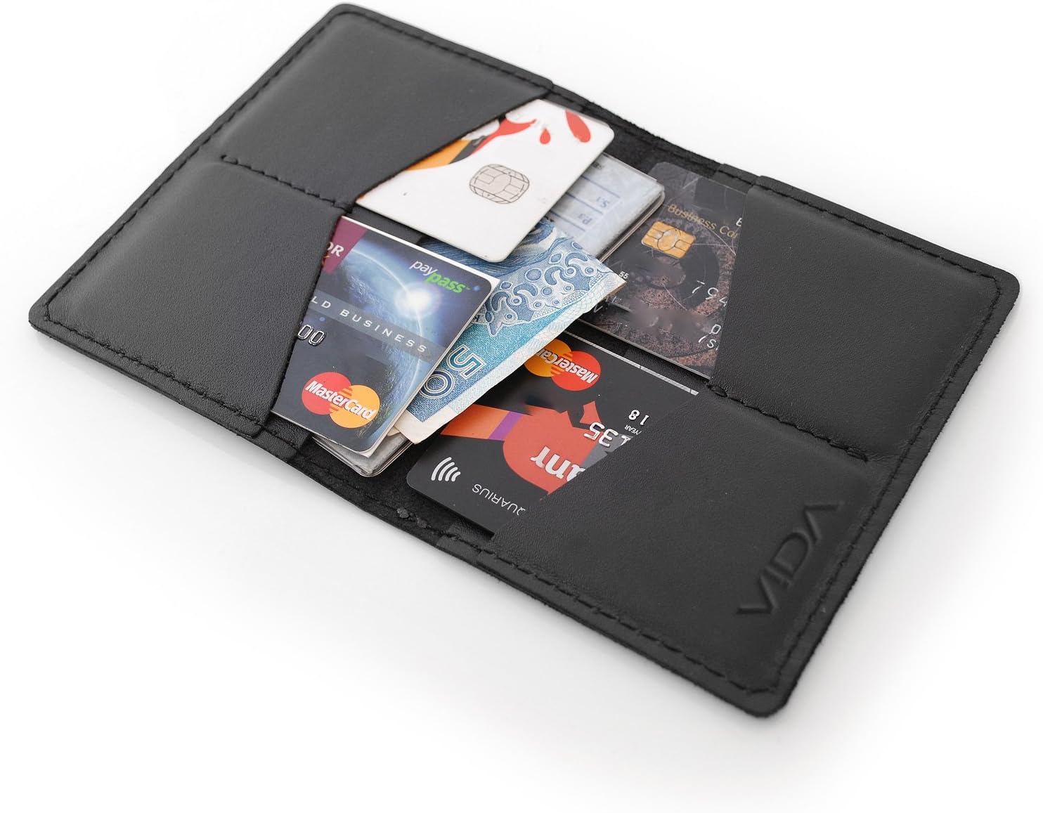VIDA clothing Slim Wallet Wallets Credit Business Card Holder Rustic Brown Vintage Genuine Leather Minimalist Accessories Card Holder for Men Women