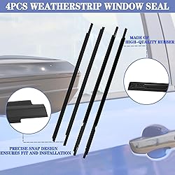 YzusGomumu 4Pcs Window Moulding Trim Weatherstrip
