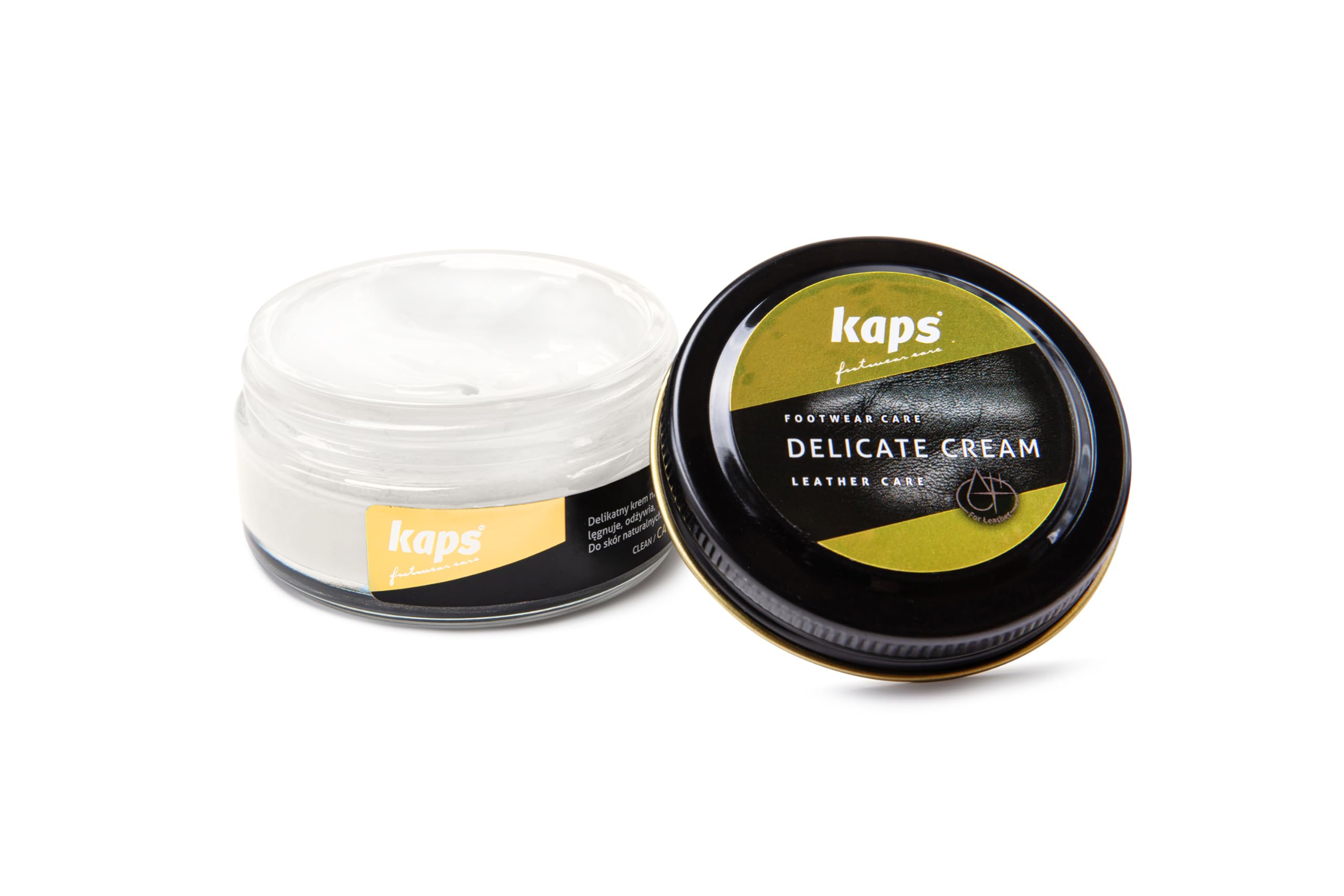 Shoe Care Cream, Intensive Leather Care and Nourishing, Kaps Delicate, 100 - Neutral / Transparent / Colourless, 50ml - 1.70 fl.oz.
