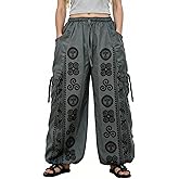 Siamrose Yoga Harem Pants Men Women Baggy Casual Lounge Trousers Adjustable Length 2 Pockets