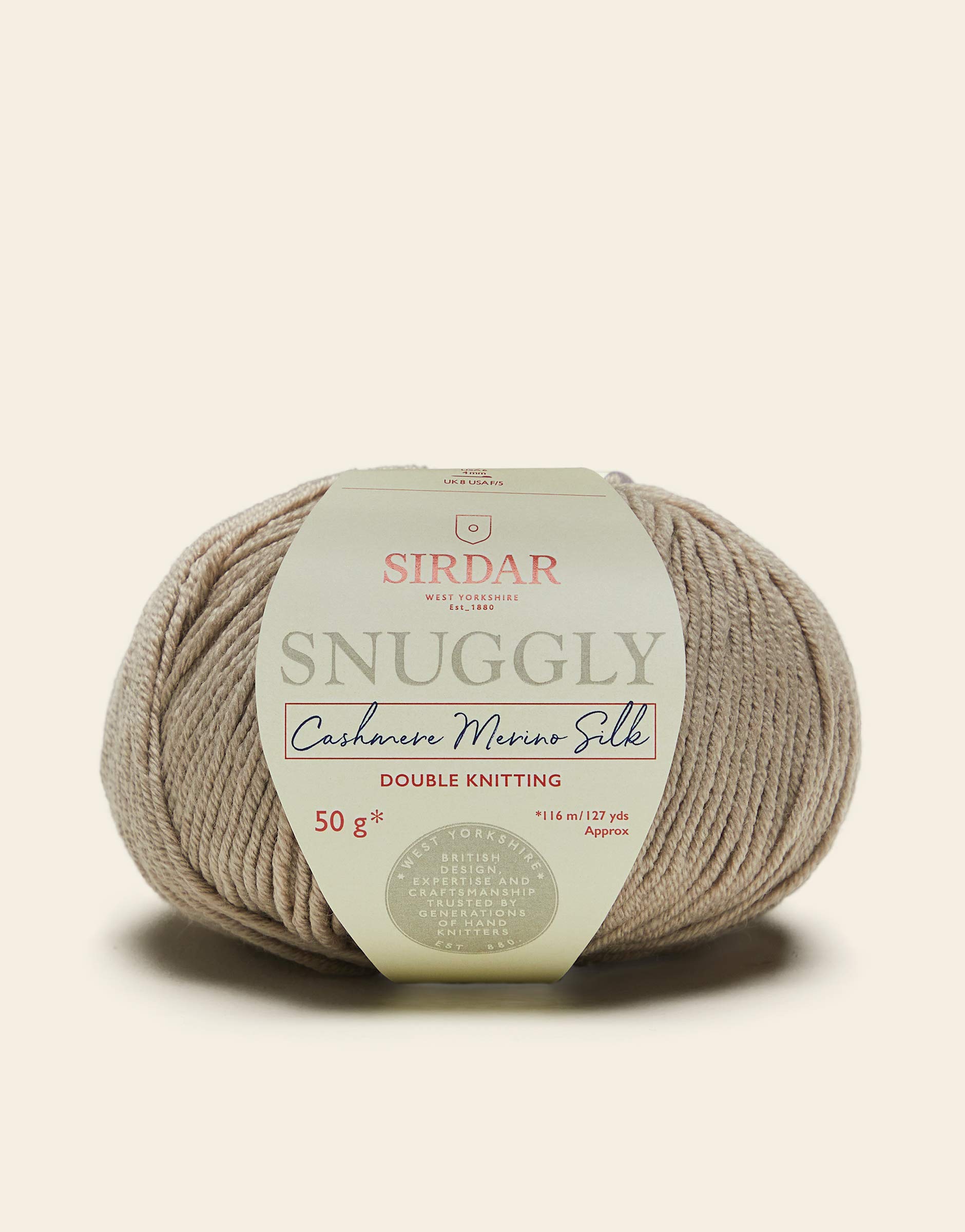 Sirdar Snuggly Cashmere Merino Silk DK Double Knitting, Cream (303), 50g