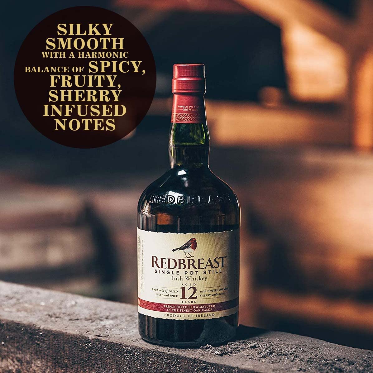 Redbreast 12 Jahre, Single Pot Still Irish Whiskey, Single Malt, dreifach destilliert, als Geschenk oder für Abende mit Freunden, 40% Vol., 1 x 0,7 l 5