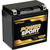 ExpertPower YTX14-BS 12V 14Ah AGM SLA Motorcycle Battery, 220 CCA | Vibration Resistant ATV / UTV Replacement Batteries Compatible with select ATVs, Scooters, Snowmobiles and Motorcycles