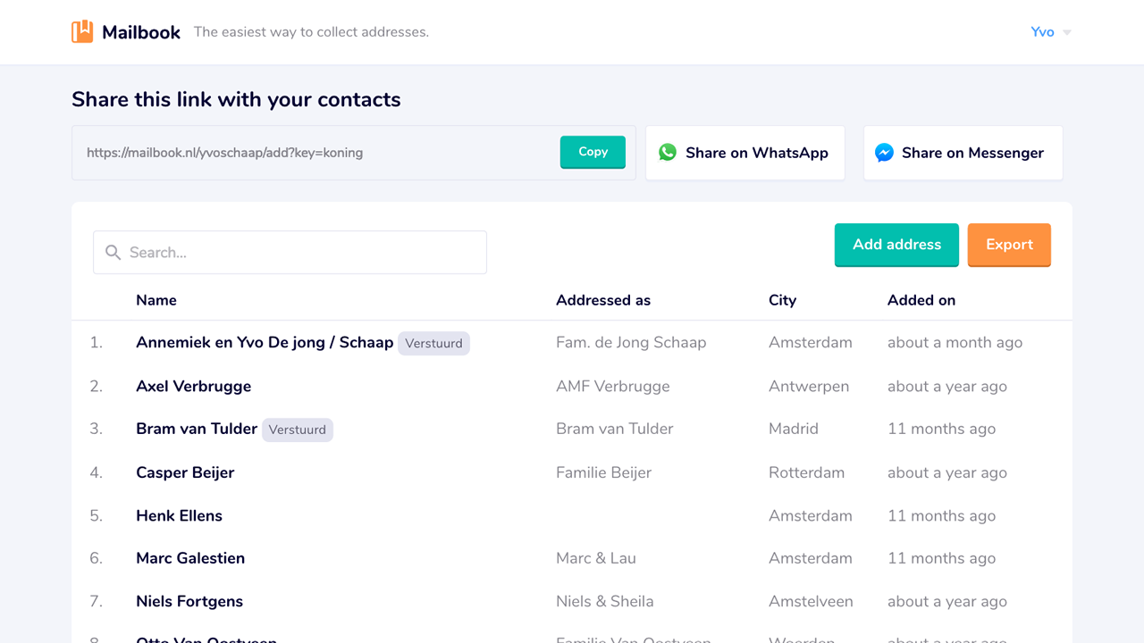 Mailbook Address book Appstore for Android