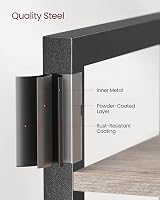 VASAGLE 6-Tier Bookshelf 30 x 40 x 187.5 cm Industrial Heather Greige Ink Black view 6