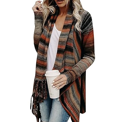 Juleya Mantel Damen Poncho Cape - Frauen Elegant Strickjacke mit Rollkragen Pullover unregelmäßig Cardigan Pulli Sweater Top 