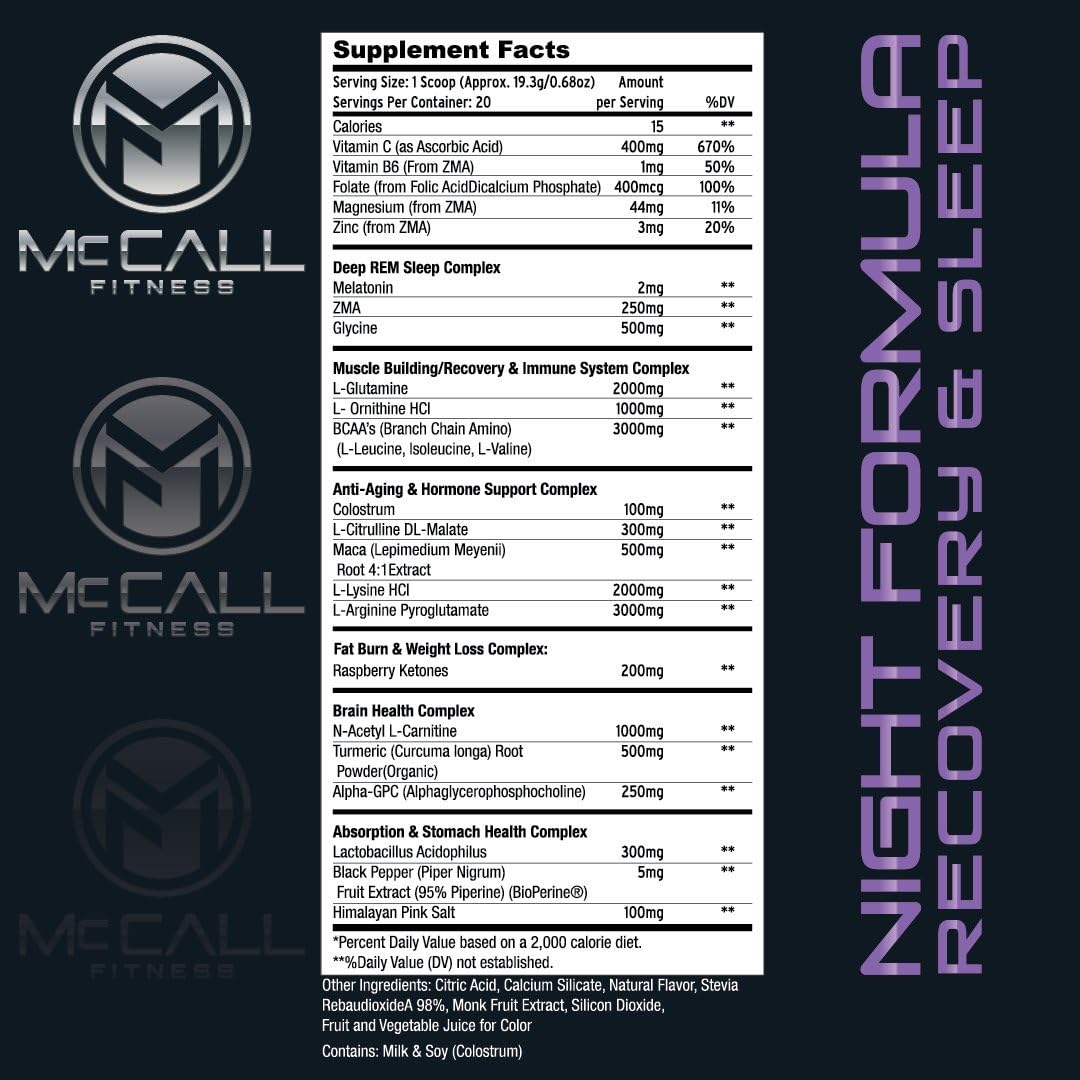 L-Y2 Night (Scroll Down & Compare): Improves Deep REM Sleep, Expedites Muscle & Injury Recovery, Reduces Aches & Pains, Assists Anti-Aging, Brain Health Support. 19,300 MGS Ingredients Per Serving!: Health & Personal Care
