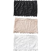 3Pcs Lady Lace Wearable Mock Camisole Bra Insert Overlay Modesty Panel Vest