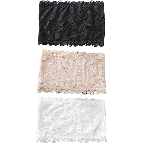 SZMUHLNY Women Lace Tube Tops Modesty Panel Cleavage Cover for Low