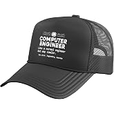 Computer Engineer Definition Computer Engineering Funny Trucker Hat with Adjustable Mesh Back
