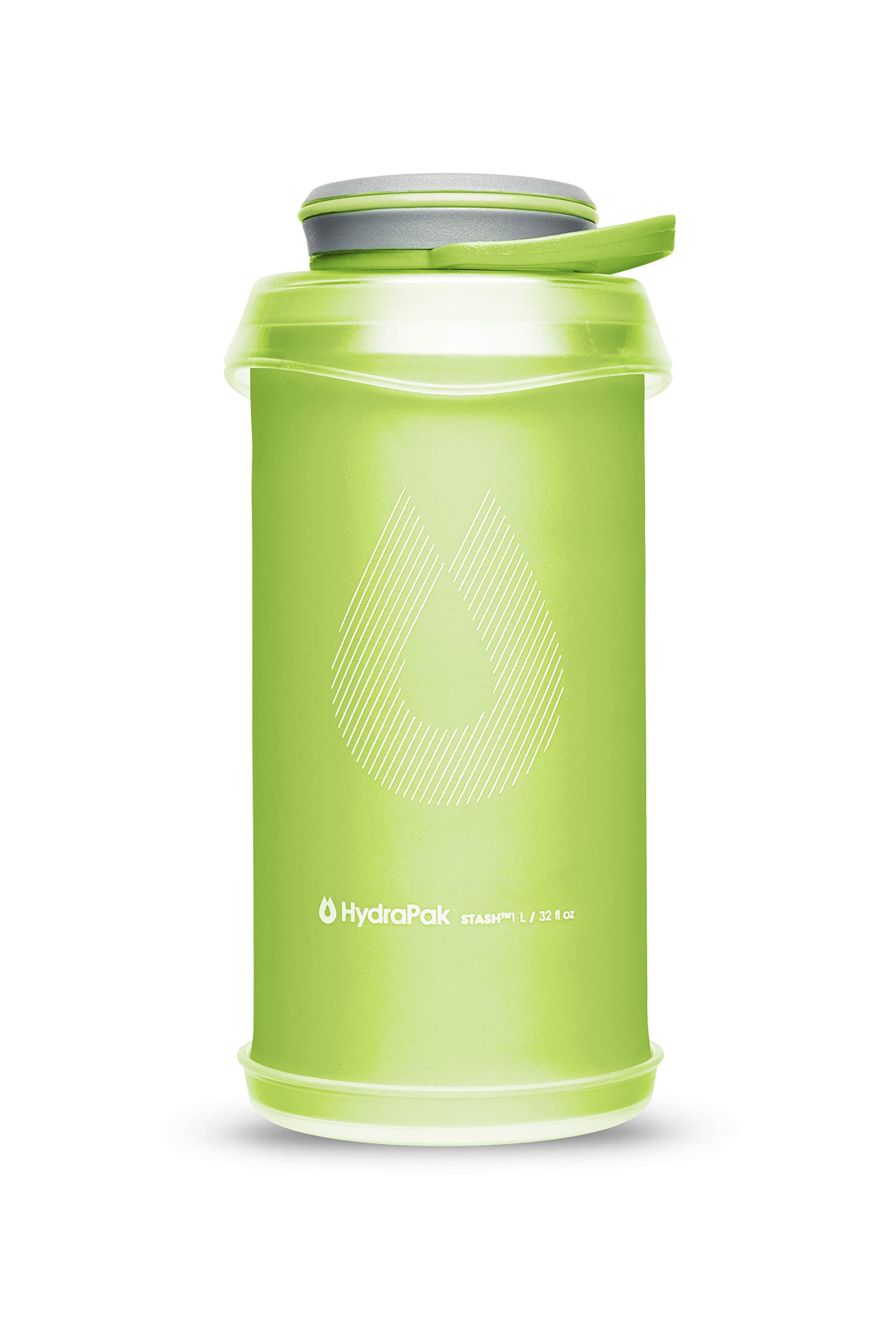 Hydrapak Stash - Collapsible BPA & PVC Hiking and Backpacking Water Bottle, 1 Liter