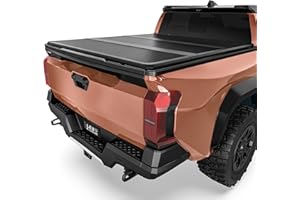 LEDKINGDOMUS Hard Trifold Truck Bed Tonneau Cover Fits for Toyota Tacoma 2024 2025 5ft Bed with Track Rail System(Excl. Trail)