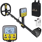 16'' Detection Depth Metal Detector for Adults Waterproof Gold Detector Kit | 9*11'' Double-D Coil with Backlit LCD Display, High Accuracy Advanced Pro Chip, Adjustable Stem &amp; Lightweight, Gifts for Men