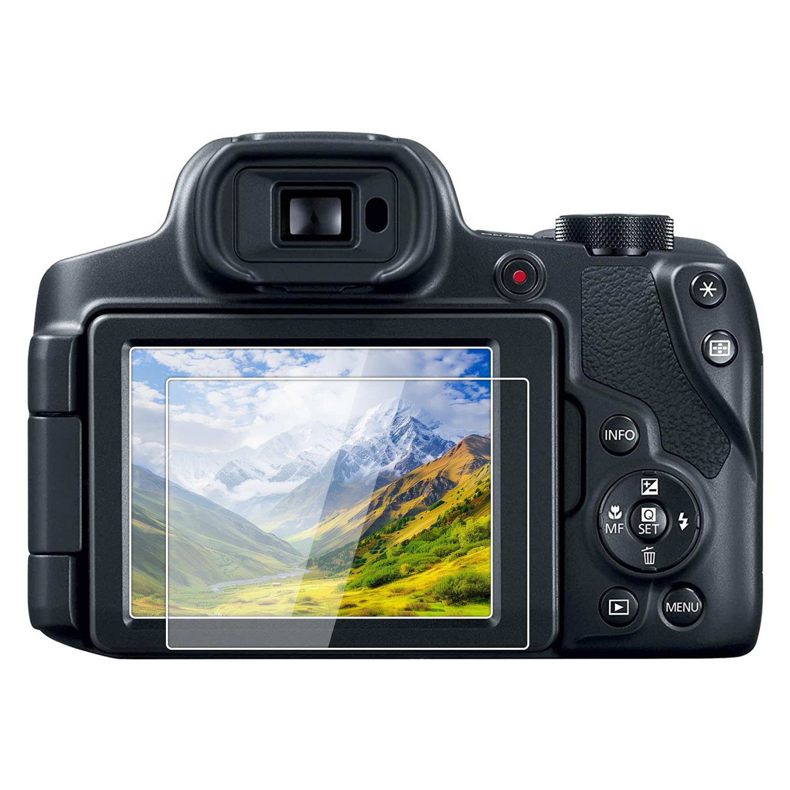 kinokoo Screen Protector for Canon PowerShot SX60 HS/SX70 HS camera, 0.25mm 9H Hardness Tempered Glass Film for Canon SX60 SX70 camera - Bubble Free& Anti-Scratch&Anti-Finger Print (2 Pack)